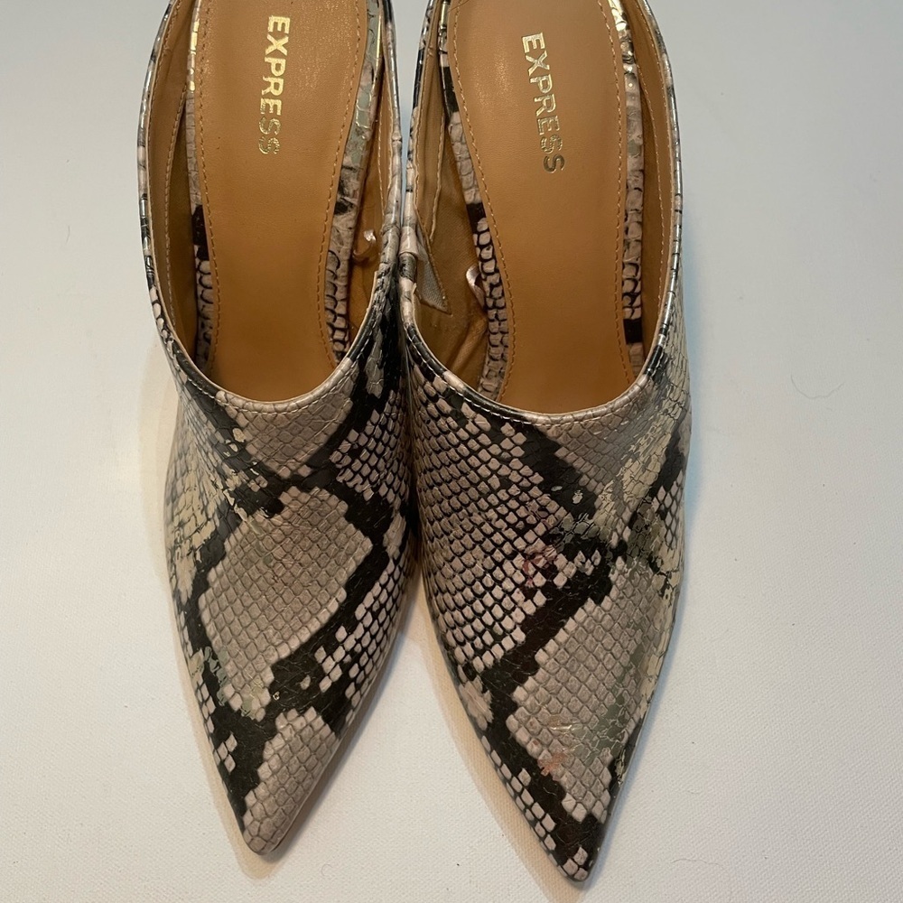 Express Women's Snakeskin Heels Size 9 SB-B